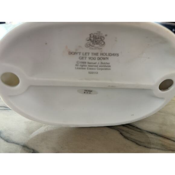 Precious Moments 1989 Don't Let the Holidays Get You Down Christmas Collector - Picture 5 of 6